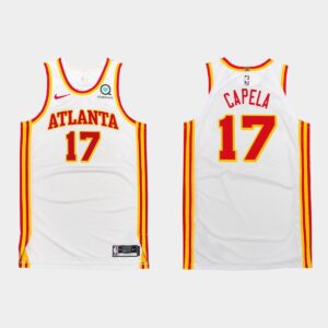 Maillot de basket-ball 2020-21 Atlanta Hawks #17 Clint Capela White Association Jersey 543190