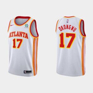 Maillot de basket-ball 2020-21 Atlanta Hawks #17 Onyeka Okongwu White Association Jersey Crème 550441