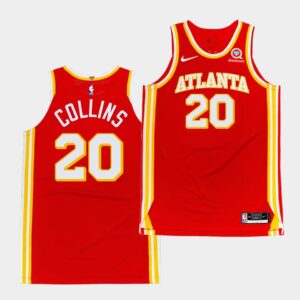 Maillot de basket 2020-21 Atlanta Hawks #20 John Collins Authentique Icon Maillot Rouge 546403