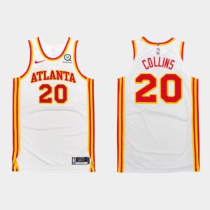 Maillot de basket-ball 2020-21 Atlanta Hawks #20 John Collins White Association Jersey 543199