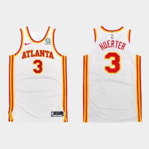 Maillot de basket-ball 2020-21 Atlanta Hawks #3 Kevin Huerter White Association Jersey 543163