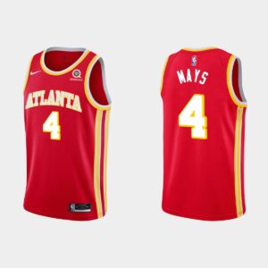 Maillot de basket-ball 2020-21 Atlanta Hawks #4 Skylar Mays Red Icon Jersey Bleu 550452