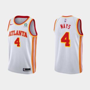 Maillot de basket-ball 2020-21 Atlanta Hawks #4 Skylar Mays White Association Jersey Noir 550347