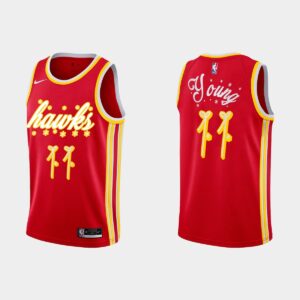 2020 Atlanta Hawks # 11 Trae Young Christmas Night Maillot de basket-ball spécial rouge 540363