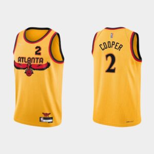 Maillot de basket-ball 2021-22 Atlanta Hawks #2 Sharife Cooper 75e anniversaire Maillot d'or 535391