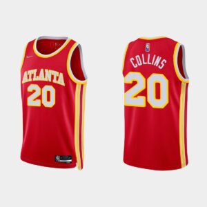 Maillot de basket-ball 2021-22 Atlanta Hawks #20 John Collins 75e anniversaire Icône Diamant Rouge Jersey 535436