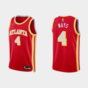 Maillot de basket-ball 2021-22 Atlanta Hawks #4 Skylar Mays 75e anniversaire Icon Diamond Red Jersey 535492