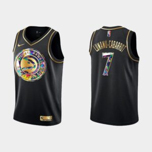 Maillot de basket-ball des Hawks d'Atlanta 2021-22 # 7 Timothe Luwawu-Cabarrot Maillot noir diamant doré 536365