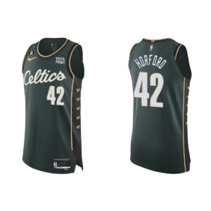 Maillot de basket 2022-23 Boston Celtics #42 Al Horford Authentique Maillot Vert Ville Blanc 552468