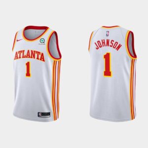 Maillot blanc de l'Association Jalen Johnson #1 des Hawks d'Atlanta 537521