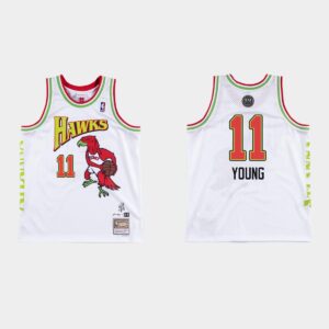 Atlanta Hawks # 11 Trae Young BR Remix Future maillot blanc maillot de basket-ball 536525