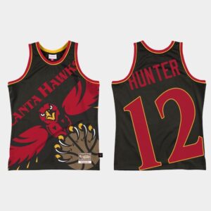 Maillot noir Atlanta Hawks # 12 De'Andre Hunter Big Face 2.0 548481