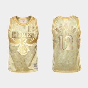 Atlanta Hawks # 12 De'andre Hunter Midas SM HWC Golden Jersey Maillot de basket-ball Noir 550515