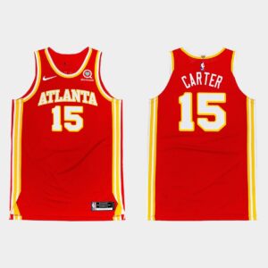 Atlanta Hawks # 15 Vince Carter icône rouge Swingman maillot 535524