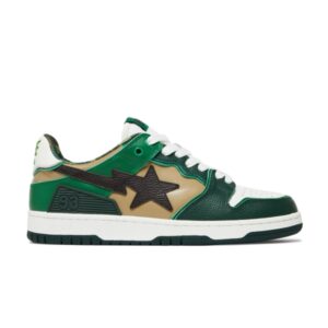Baskets BAPE Sk8 Sta #2 ABC Camo – Vert Crème 1I30191006 GRN