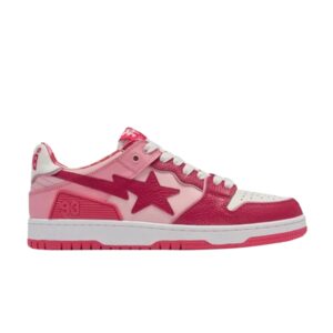 Baskets BAPE Sk8 Sta ABC Camo Rose 1I30291005 ROUGE