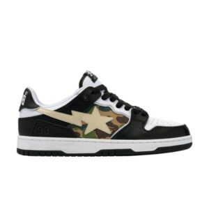 BAPE Sk8 Sta Baskets camouflage noires alternatives Crème 1I70191006