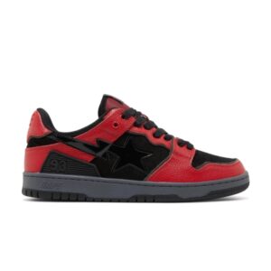 Baskets BAPE Sk8 Sta Noir Rouge 1H80191003 ROUGE
