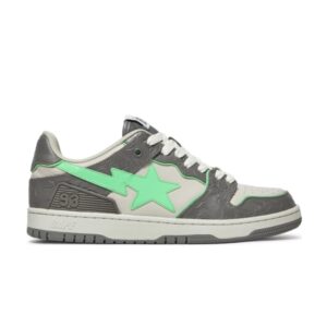 Baskets BAPE Sk8 Sta Gris Vert 1H80191018
