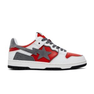 Baskets BAPE Sk8 Sta Blanc Rouge Vert 1H80191017 RED