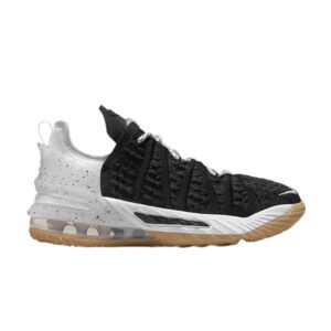 Nike LeBron 18 GS Noir Blanc Gomme CW2760 007