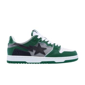 Baskets Wmns BAPE Sk8 Sta #1 Vert Marron 1I80291010 GRN