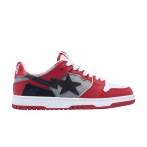 Baskets Wmns BAPE Sk8 Sta #1 Rouge Blanc 1I80291010 ROUGE