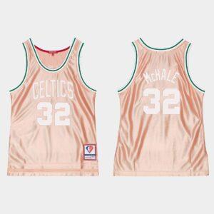 Maillot de basket-ball 1985-86 Boston Celtics # 32 Kevin McHale 75e anniversaire Maillot or rose blanc 565505