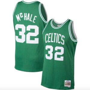 Maillot de basket-ball 1985-86 Boston Celtics # 32 Kevin McHale Joueur Kelly Green Jersey Violet 569002