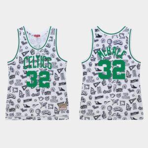 Maillot de basket-ball 1985-86 Boston Celtics # 32 Kevin McHale Blanc Doodle Jersey Rouge 564503