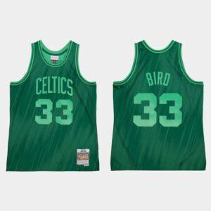 Maillot de basket-ball 1985-86 Boston Celtics # 33 Larry Bird Maillot monochrome vert rouge 563280