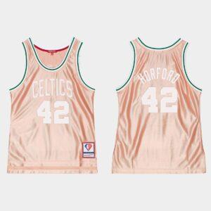 Maillot de basket-ball 1985-86 Boston Celtics #42 Al Horford 75e anniversaire Maillot or rose noir 564656