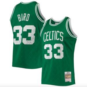 Maillot de basket-ball 1996-97 Boston Celtics # 33 Larry Bird 75e anniversaire Diamond Kelly Green Jersey Vert 568798