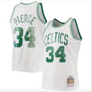 Maillot de basket-ball 1996-97 Boston Celtics # 34 Paul Pierce 75e anniversaire Maillot blanc diamant blanc 568974