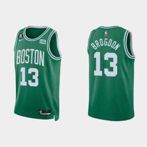 Maillot de basket-ball 2022-23 Boston Celtics #13 Malcolm Brogdon Icon Kelly Green Jersey Gris 552978