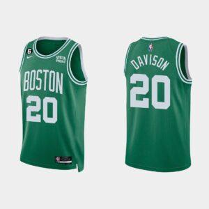 Maillot de basket-ball 2022-23 Boston Celtics #20 JD Davison Icon Kelly Green Jersey Blanc 553590