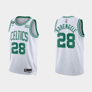 Maillot de basket-ball 2022-23 Boston Celtics #28 Mfiondu Kabengele Association Maillot blanc bleu 553635