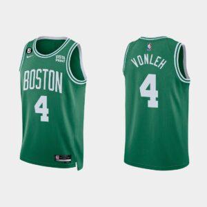 Maillot de basket-ball 2022-23 Boston Celtics #4 Noah Vonleh Icon Kelly Green Jersey Bleu 552996
