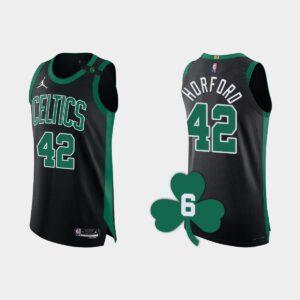 Maillot de basket-ball 2022-23 Boston Celtics #42 Al Horford noir authentique numéro de retraité noir 562099