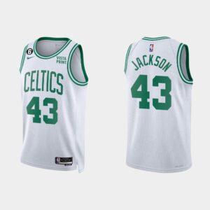 Maillot de basket-ball 2022-23 Boston Celtics #43 Justin Jackson Association Maillot blanc crème 556037