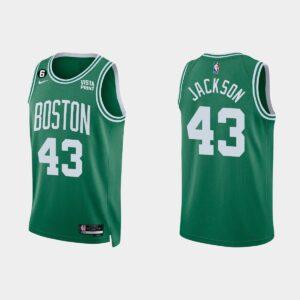 Maillot de basket-ball 2022-23 Boston Celtics #43 Justin Jackson Icon Kelly Green Jersey Bleu 552951