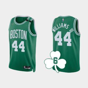Maillot de basket-ball 2022-23 Boston Celtics #44 Robert Williams III Kelly Green Numéro de retraité Maillot Blanc 562045