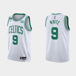 Maillot de basket-ball 2022-23 Boston Celtics #9 Derrick White Association Maillot blanc blanc 554193