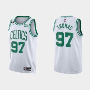 Maillot de basket-ball 2022-23 Boston Celtics #97 Brodric Thomas Association Maillot blanc noir 553608