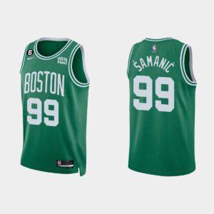 Maillot de basket-ball 2022-23 Boston Celtics #99 Luka Samanic Icon Kelly Green Jersey Noir 552933