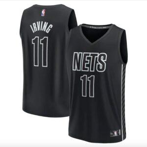 Maillot de basket-ball 2022-23 Brooklyn Nets #11 Kyrie Irving Fast Break Statement Maillot noir noir 570268