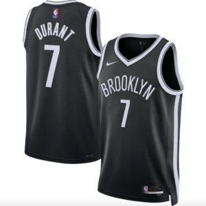 Maillot de basket-ball 2022-23 Brooklyn Nets #7 Kevin Durant Icon Maillot noir Bleu 571132