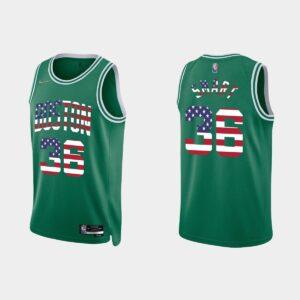 Maillot de basket-ball des Boston Celtics du Memorial Day 2022 #36 Marcus Smart Icon, vert, noir, 565614