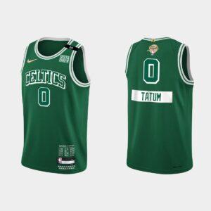 Maillot de basket-ball 2022 Finales NBA Boston Celtics #0 Jayson Tatum City Maillot vert blanc 563141