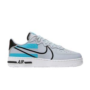 Baskets 3M x Nike Air Force 1 React LX Pure Platinum Baltic Bleu Noir CT3316 001
